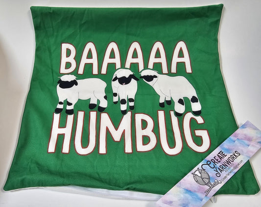 Special - Decorative 18"x18" Pillow - Baaa Humbug Valais Blacknose