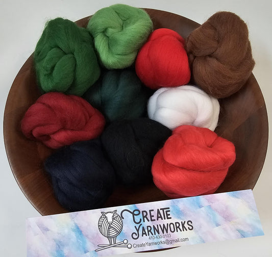 Noel in 23 micron Merino Fiber for Needle Felting, Wet Felting, or Spinning