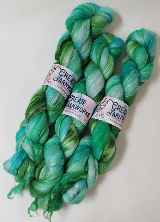 Sea Glass in Merino/Milk Fiber 67/33 blend Top 4oz braid