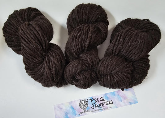 Naked Dark Brown in 100% Shetland Super Bulky Yarn