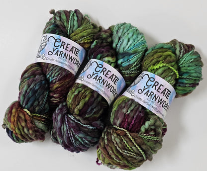 Pretty as a Peacock in Thick n Thin 100% Superwash Merino Bulky Yarn