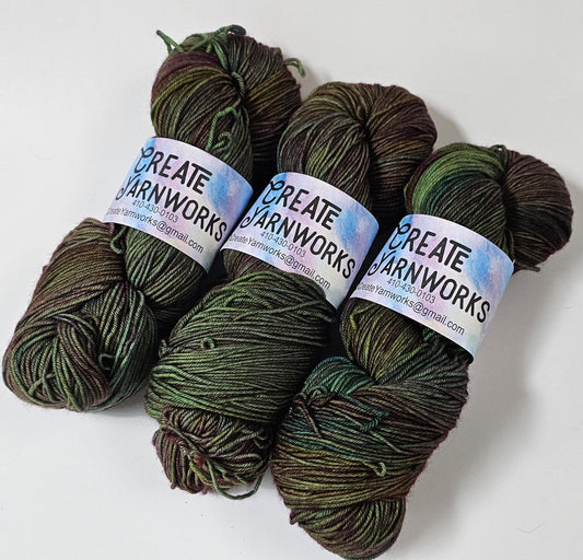 Pretty as a Peacock in Superwash Merino/Nylon (85/15) Blend Fingering Weight Yarn