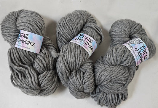 Naked Grey in 100% Merino Super Bulky Yarn