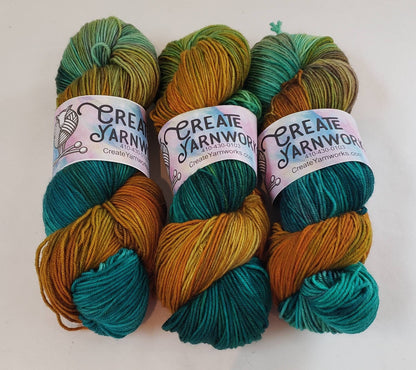 Tortoise Shell in Superwash Merino/Nylon (85/15) Blend Fingering Weight Yarn