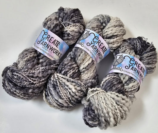 Stormy Skies in Thick n Thin 100% Superwash Merino Bulky Yarn