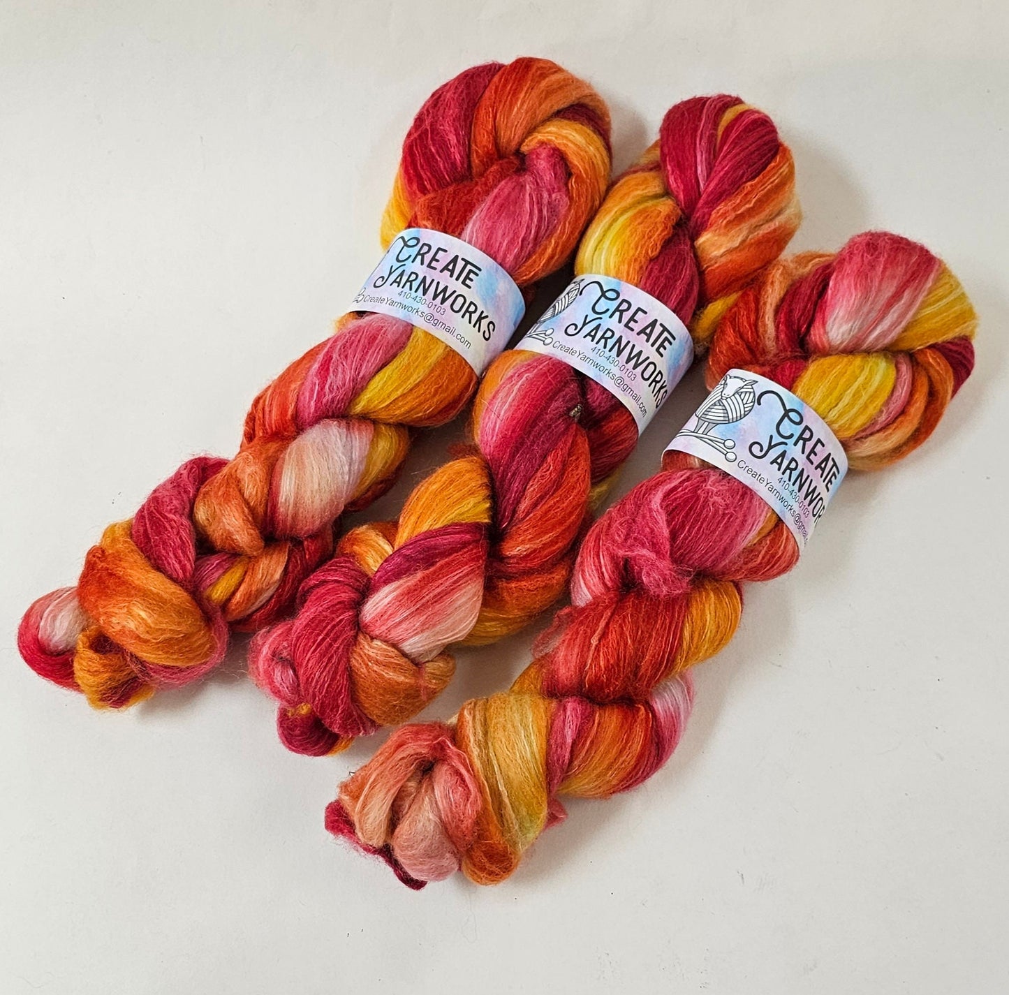 Some Like It Hot in Merino/Milk Fiber 67/33 blend Top 4oz braid