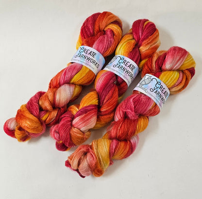 Some Like It Hot in Merino/Milk Fiber 67/33 blend Top 4oz braid