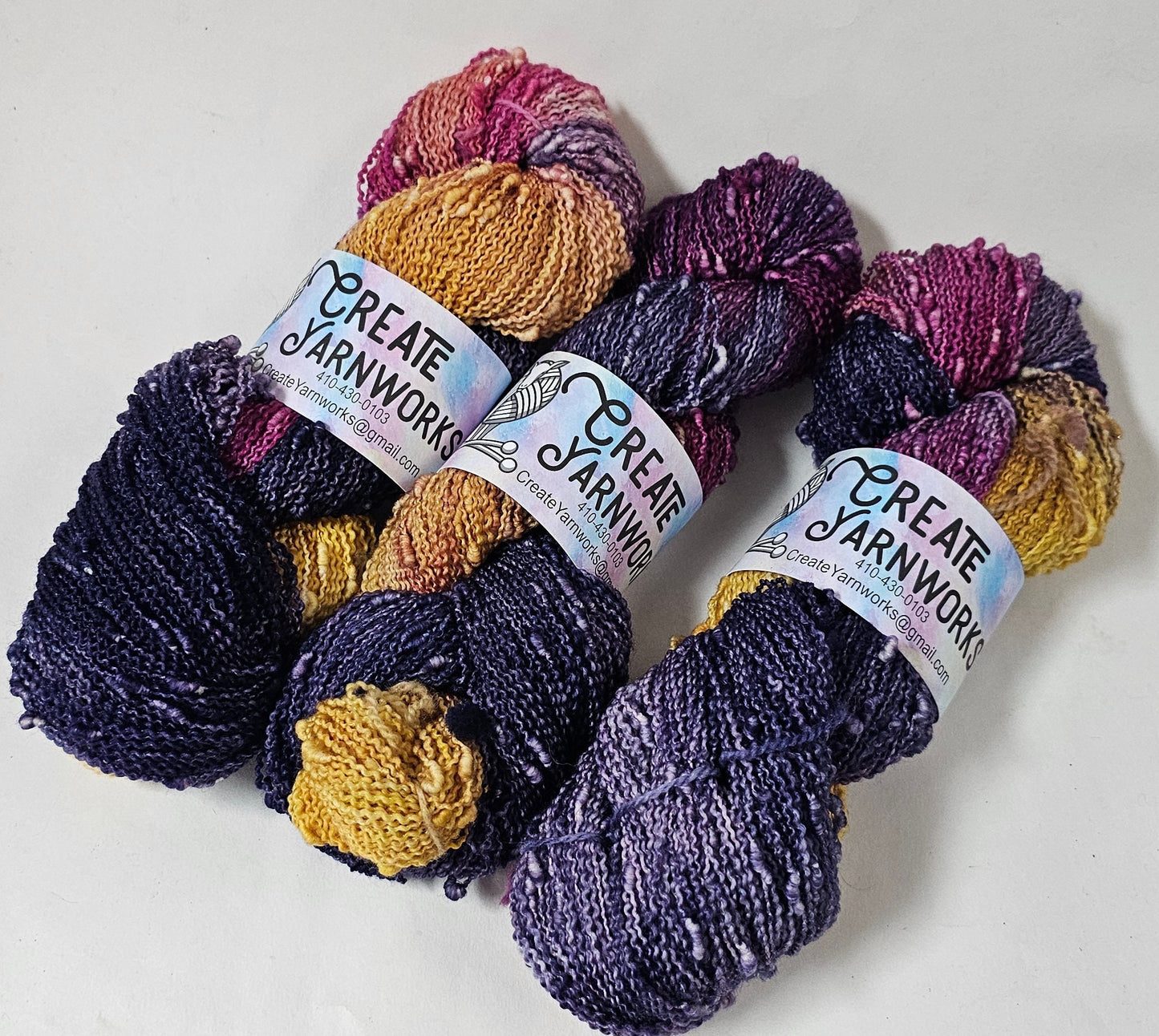 Mountain Sunset in Slub Superwash Merino/Nylon (90/10) Blend Fingering Weight Yarn
