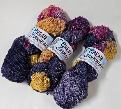 Mountain Sunset in Slub Superwash Merino/Nylon (90/10) Blend Fingering Weight Yarn