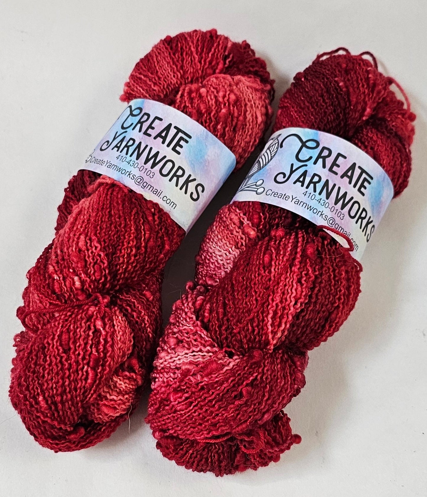 Ragin' Red in Slub Superwash Merino/Nylon (90/10) Blend Fingering Weight Yarn
