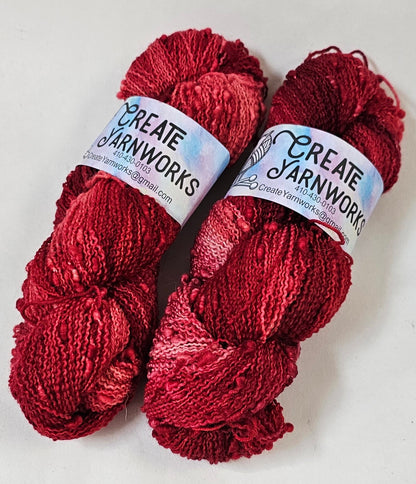 Ragin' Red in Slub Superwash Merino/Nylon (90/10) Blend Fingering Weight Yarn