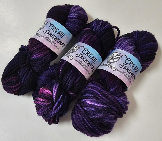 Purples in 100% Superwash Merino Bulky Yarn