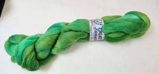 Seaglass in Polwarth/Tussah Silk 67/33 custom blend Top 4oz braid