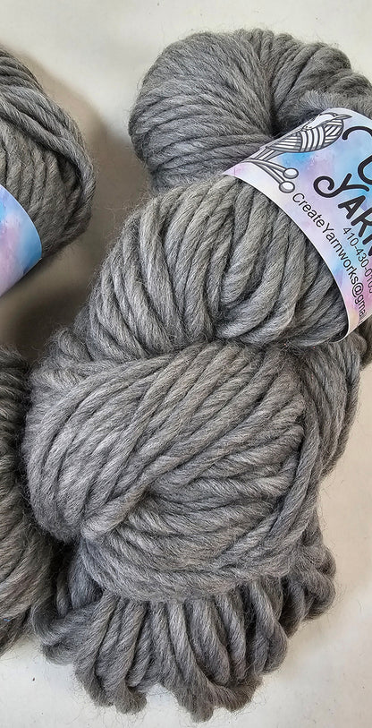 Naked Grey in 100% Merino Super Bulky Yarn