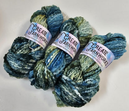 Oceans Deep in Thick n Thin 100% Superwash Merino Bulky Yarn