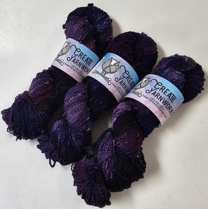 Purples in Slub Superwash Merino/Nylon (90/10) Blend Fingering Weight Yarn