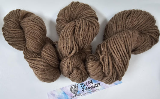 Naked Medium Brown in 100% Shetland Super Bulky Yarn