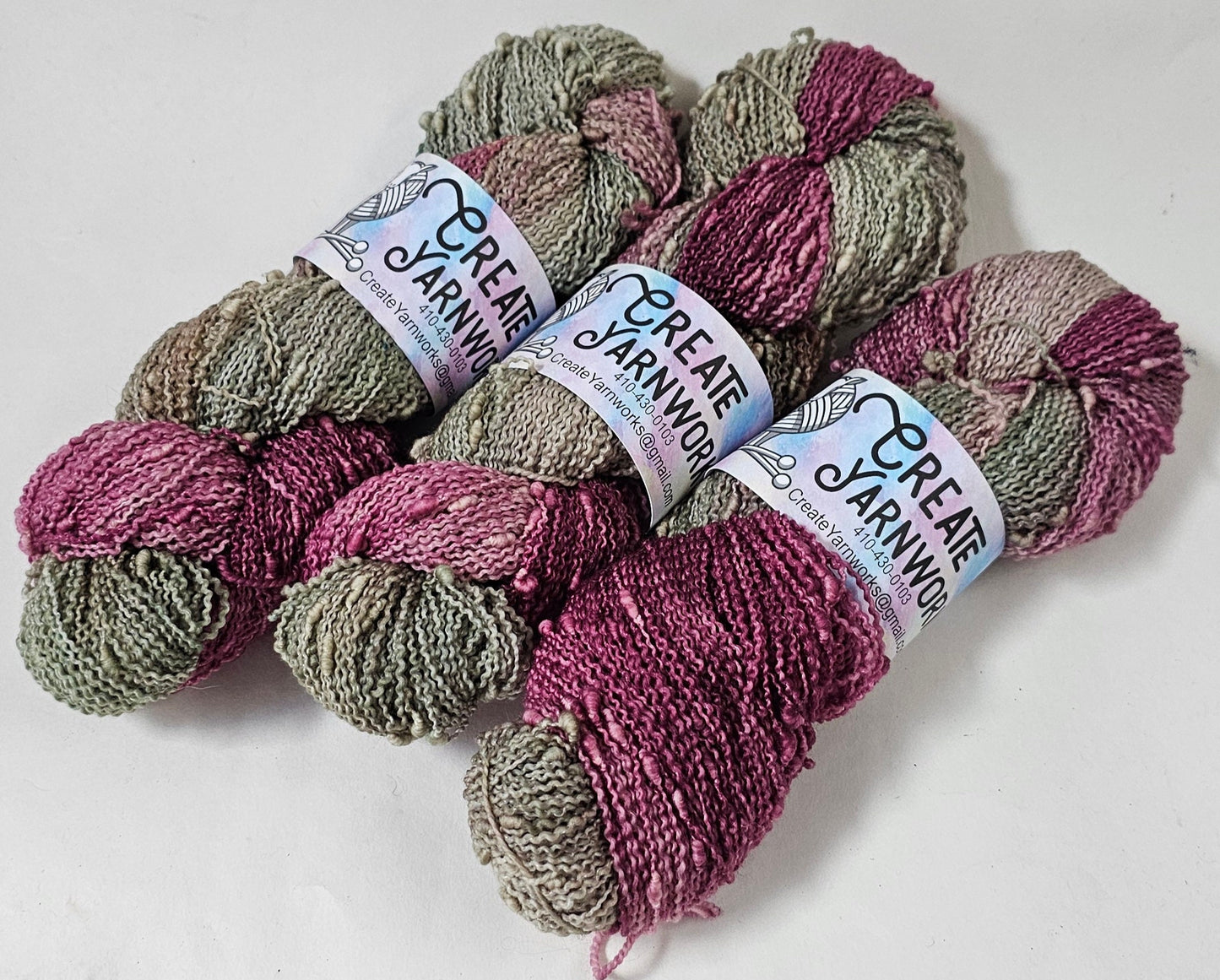 Rose Garden in Slub Superwash Merino/Nylon (90/10) Blend Fingering Weight Yarn
