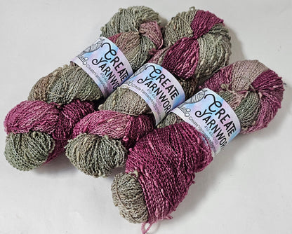 Rose Garden in Slub Superwash Merino/Nylon (90/10) Blend Fingering Weight Yarn