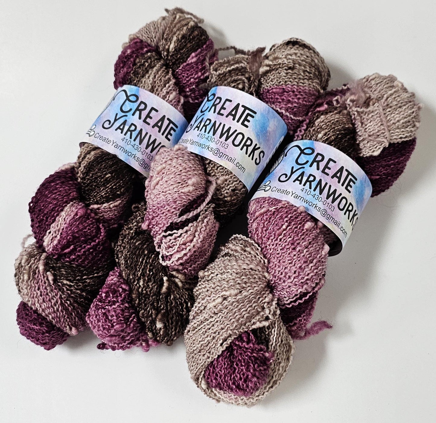 Burgundy Bark in Slub Superwash Merino/Nylon (90/10) Blend Fingering Weight Yarn