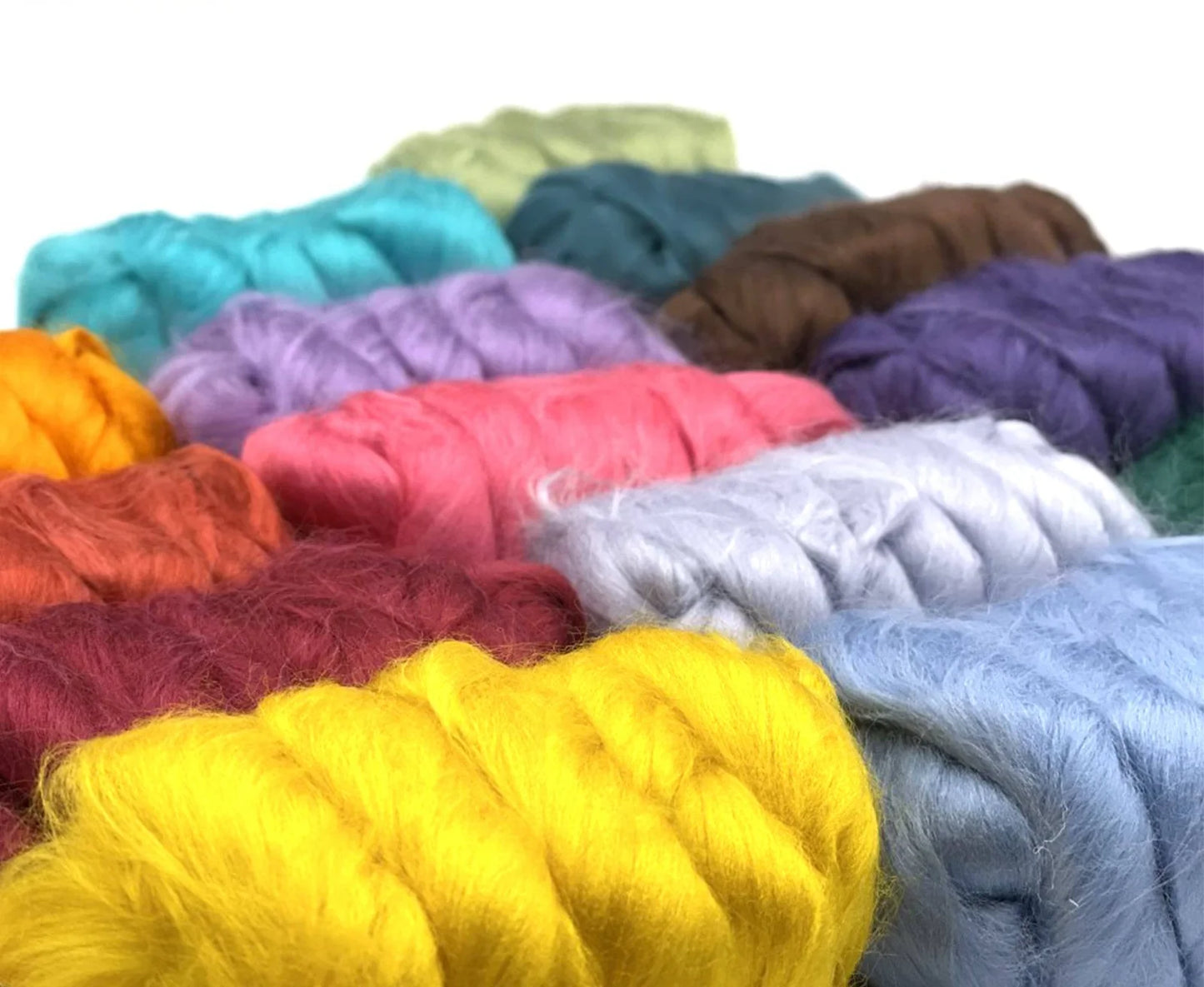 Bamboo Fiber Sampler for Needle Felting, Wet Felting, or Spinning