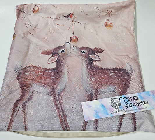 Special - Decorative 18"x18" Pillow - Winter Deer at Tree