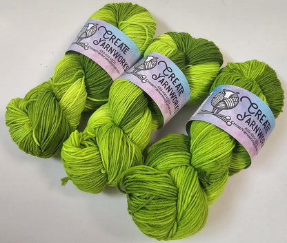 Radioactive Neon in Superwash Merino/Nylon (85/15) Blend Fingering Weight Yarn