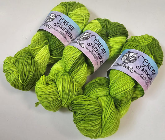 Radioactive Neon in Superwash Merino/Nylon (85/15) Blend Fingering Weight Yarn