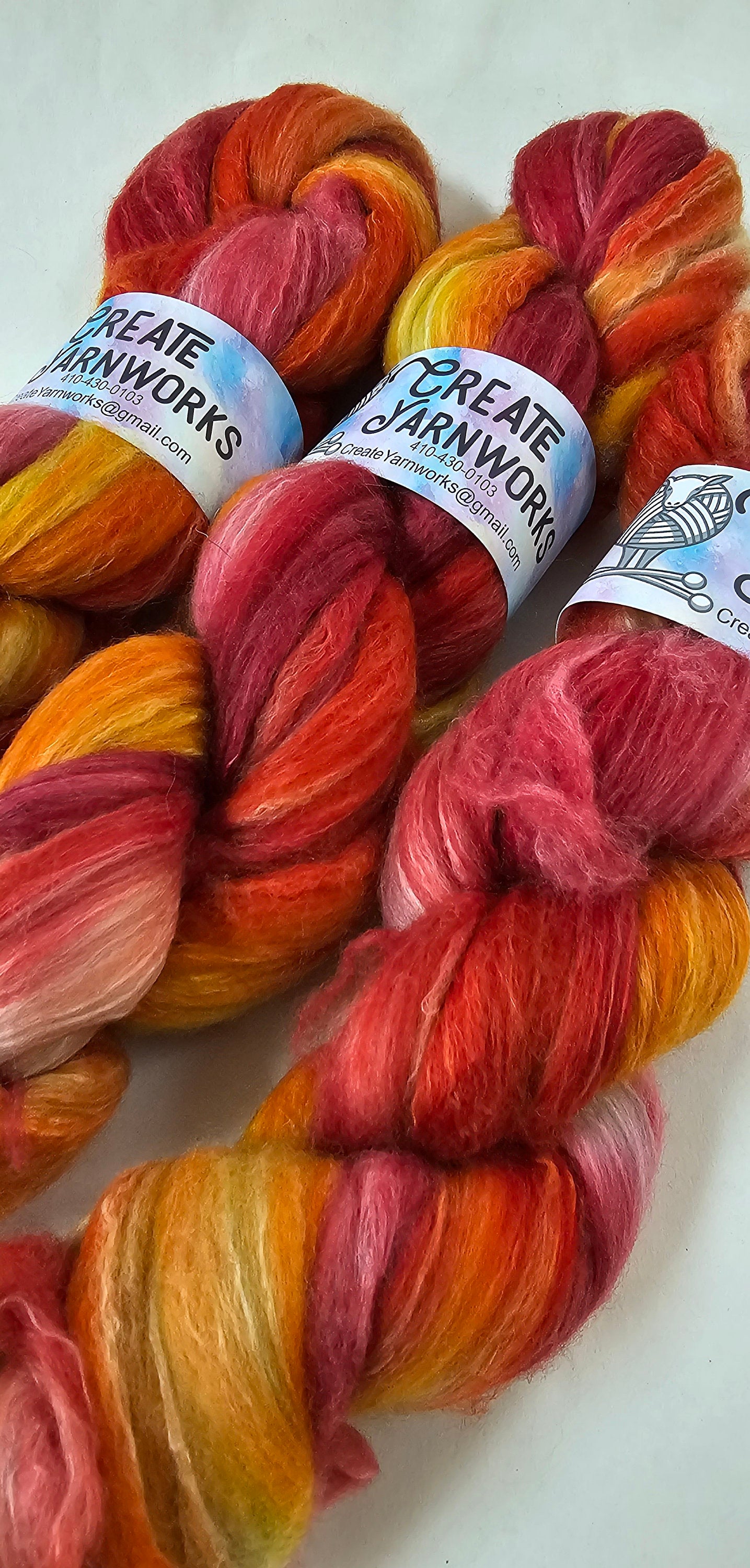 Some Like It Hot in Merino/Milk Fiber 67/33 blend Top 4oz braid