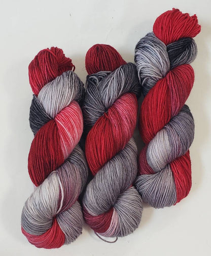 Crimson Slate in Superwash Merino/Nylon (85/15) Blend Fingering Weight Yarn