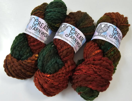 Tortoise Shell in Thick n Thin 100% Superwash Merino Bulky Yarn