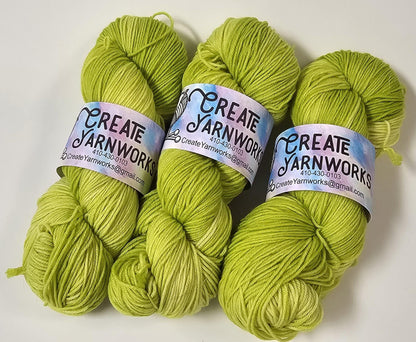 Grinch in Superwash Merino/Nylon (85/15) Blend Fingering Weight Yarn