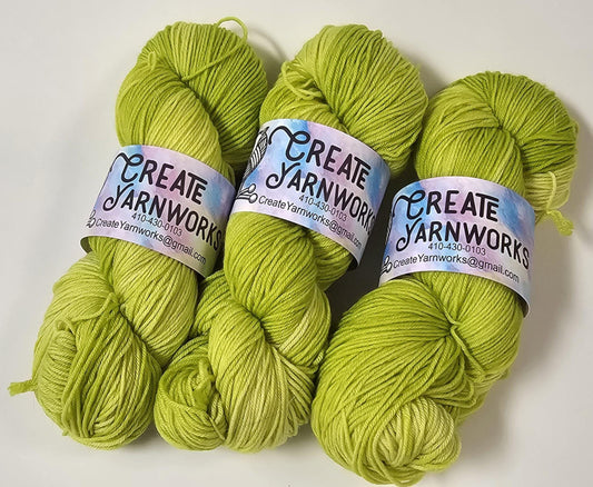 Grinch in Superwash Merino/Nylon (85/15) Blend Fingering Weight Yarn