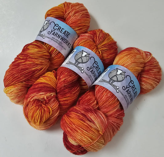 Eastern Shore Sunrise in Superwash Merino/Nylon (85/15) Blend Fingering Weight Yarn