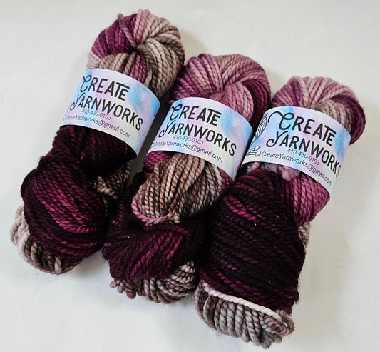 Burgundy Bark 100% Superwash Merino Bulky Yarn