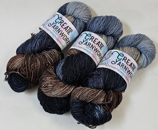 I Wanna Be a Cowboy in Gold Sparkle Superwash Merino Blend Fingering Weight Yarn