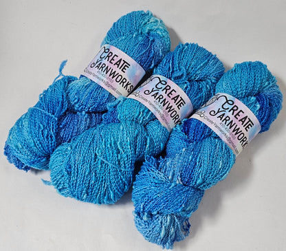 Blue Skies in Slub Superwash Merino/Nylon (90/10) Blend Fingering Weight Yarn