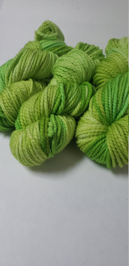 Grinch in 100% Superwash Merino Bulky Yarn