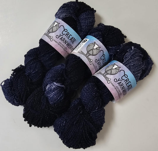 Navy in Slub Superwash Merino/Nylon (90/10) Blend Fingering Weight Yarn
