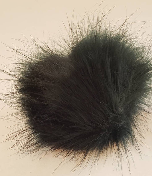 Faux Fur Pom Pom - Forest Green