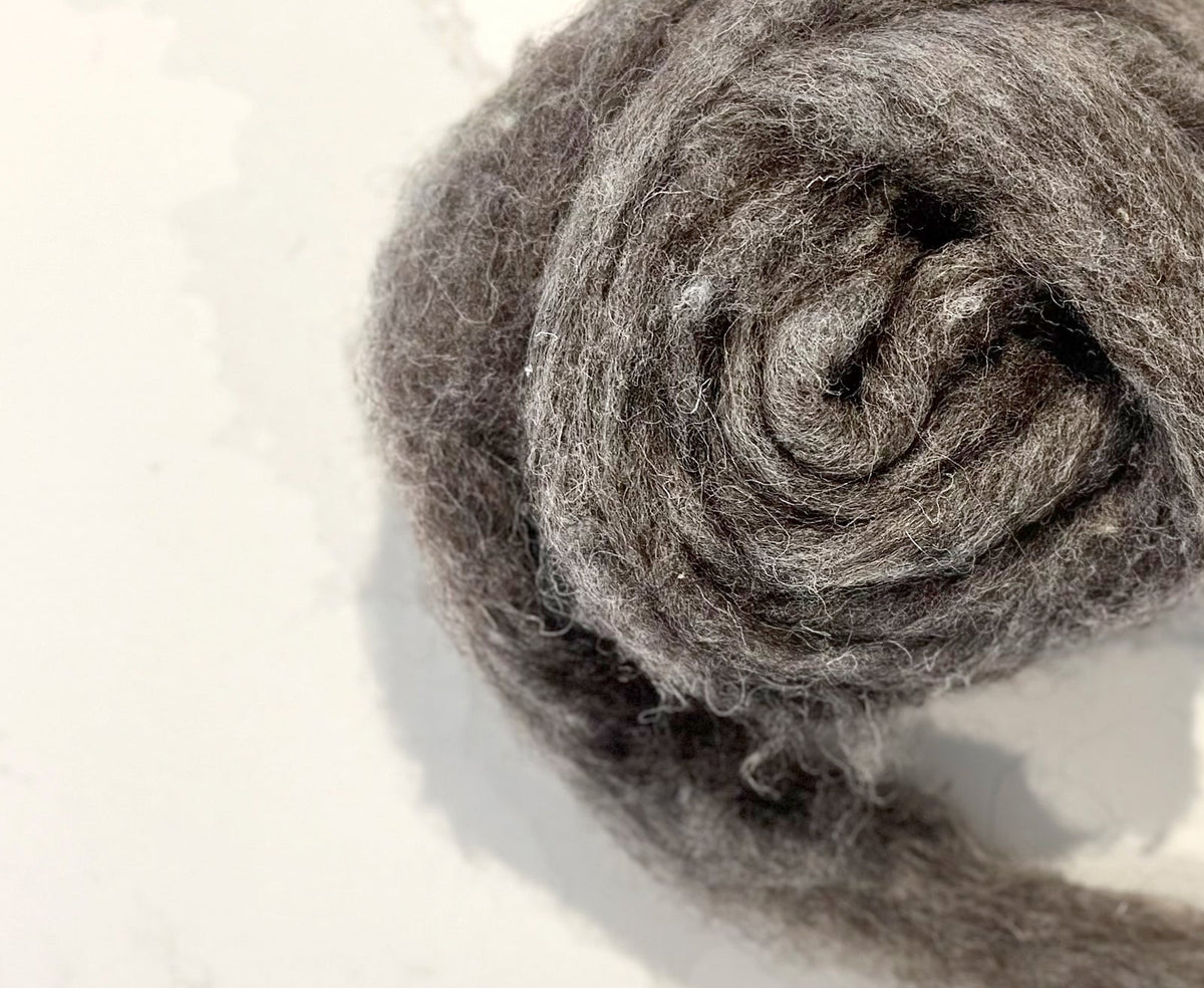 Grey Core Wool for Needle Felting