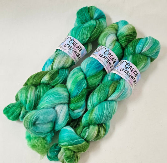 Seaglass in Merino/Milk Fiber 67/33 blend Top 4oz braid