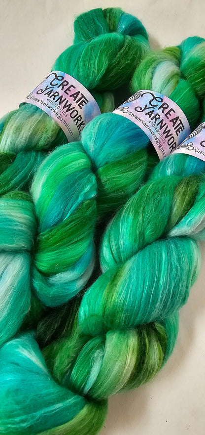 Seaglass in Merino/Milk Fiber 67/33 blend Top 4oz braid