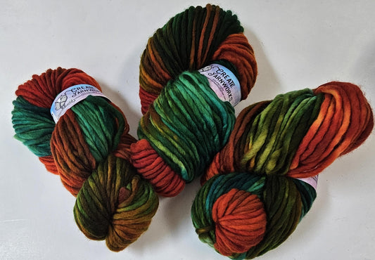 Tortoise Shell in 100% Superwash Merino Super Bulky Yarn