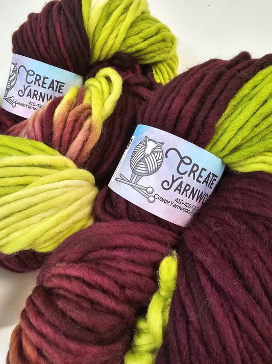 Wicked in 100% Superwash Merino Super Bulky Yarn