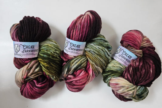 Rose Garden in 100% Superwash Merino Super Bulky Yarn