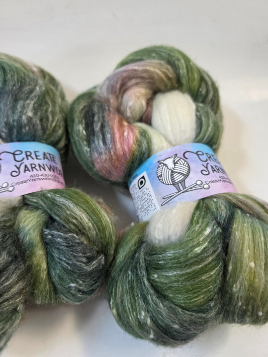 WAFA May 26 Palette of the Month in Merino Tweed Top Roving Blend 4oz braid