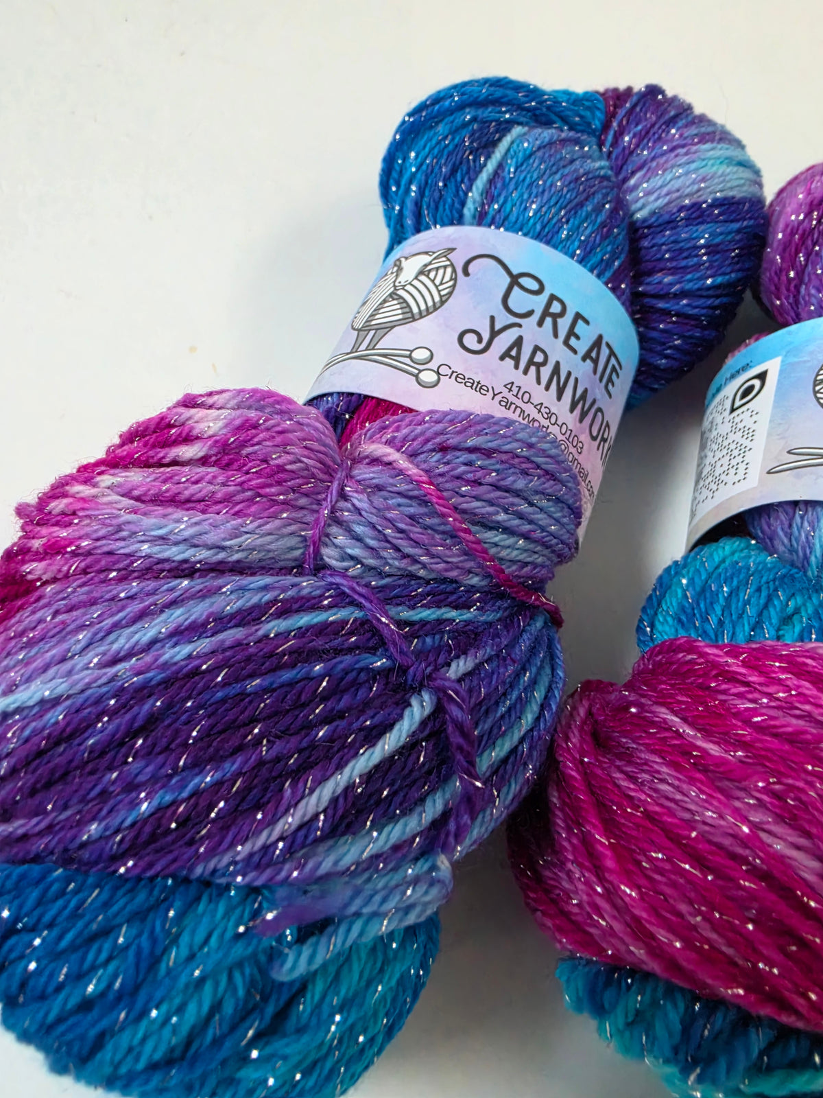 It's Electric in Silver Sparkle Superwash Merino Blend  Fingering Weight Yarn