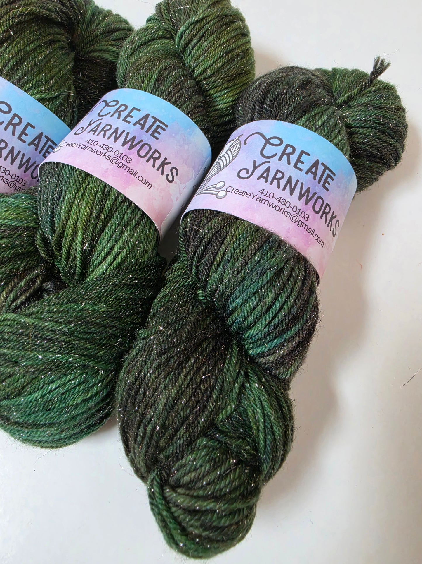 Mossy in Silver Shimmer DK Weight Yarn