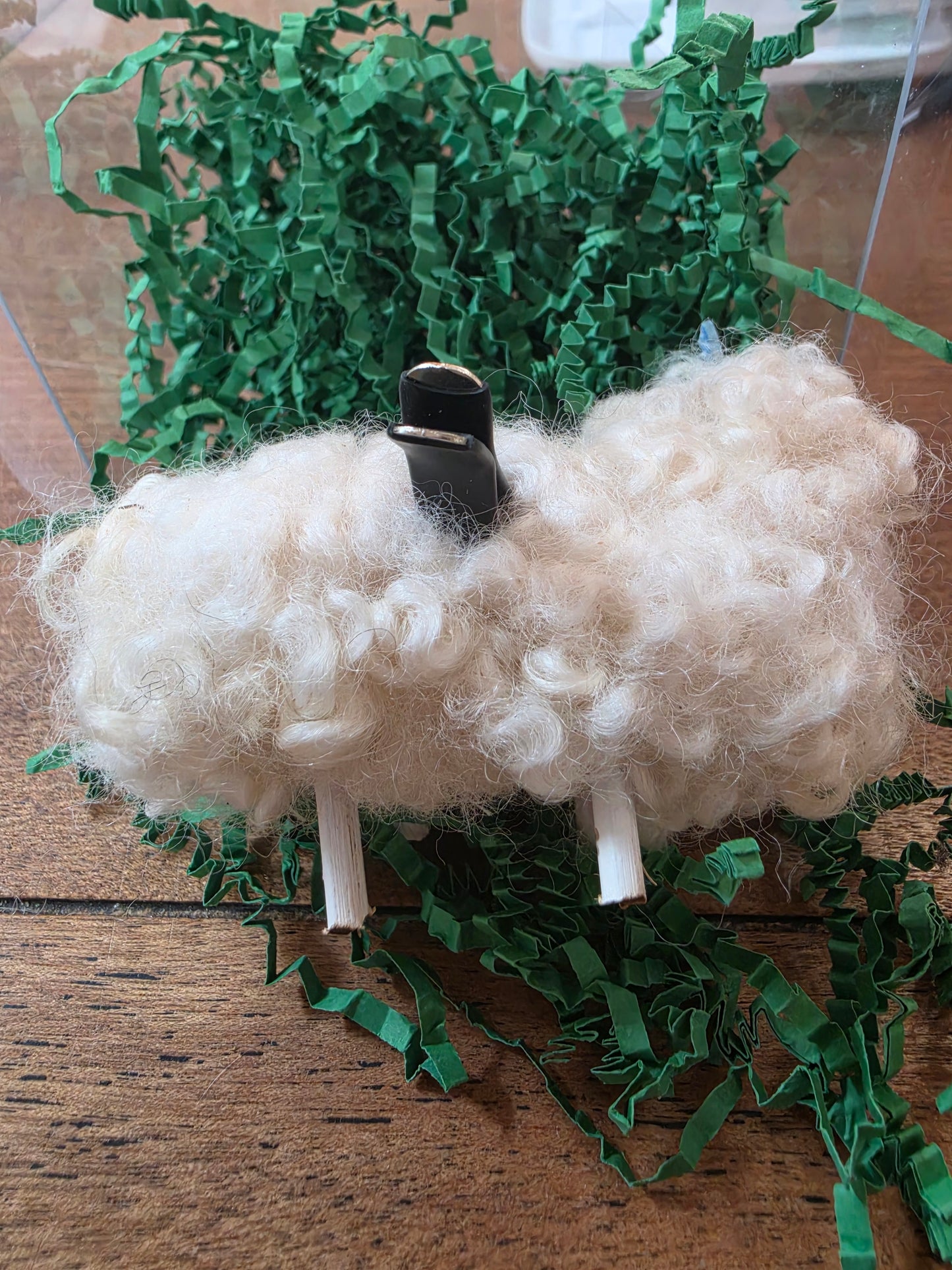 Handmade Felted Sheep Car Freshener with Lavender Essential Oil